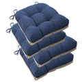 ELFJOY Chair Cushions for Dining Chairs Set of 4 Office Chair Cushion 18x18x3 Inches Kitchen Chair Pads Soft and Comfortable Seat Cushion with Ties and Non Slip Backing Royal Blue